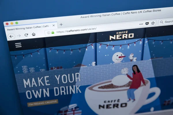 Caffe Nero のウェブサイト — ストック写真