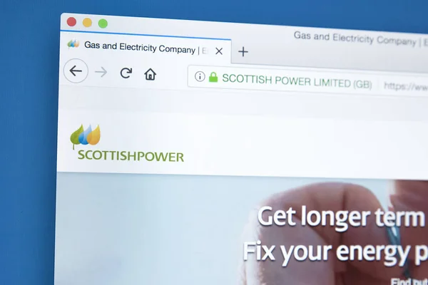 Scottish Power Website — Stock Photo, Image