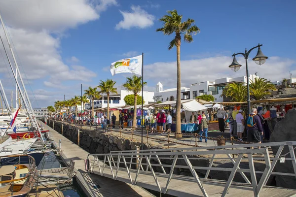 Playa Blanca ринку в Marina Рубікон — стокове фото