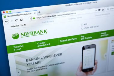 Sberbank Rusya Federasyonu web sitesi