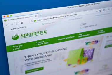 Sberbank Rusya Federasyonu web sitesi