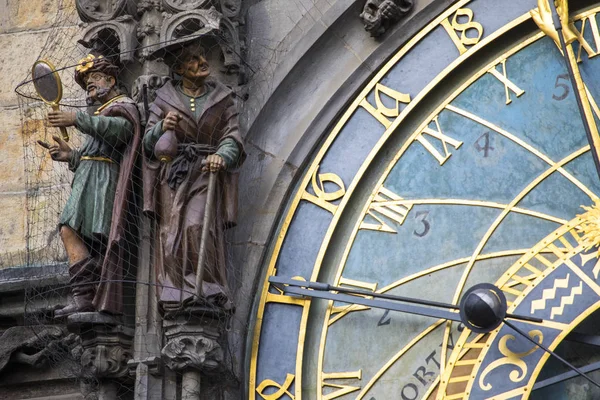 Detail van de astronomische klok in Praag — Stockfoto