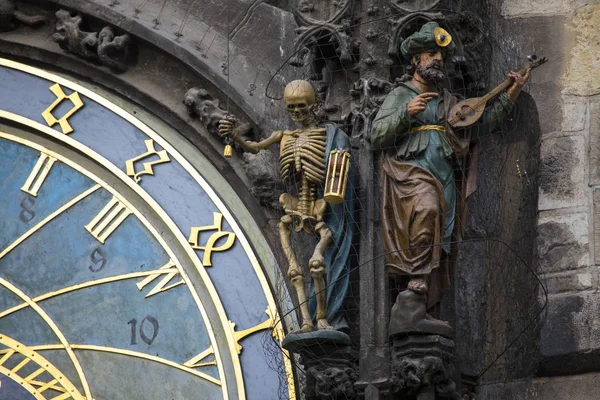 Detail van de astronomische klok in Praag Stockfoto