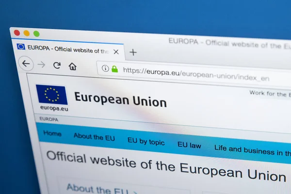 European Union Website — Stock Photo, Image