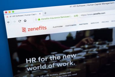 Zenefits şirket web sitesi
