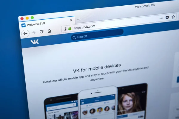 Vkontakte sosyal ağ web sitesi — Stok fotoğraf