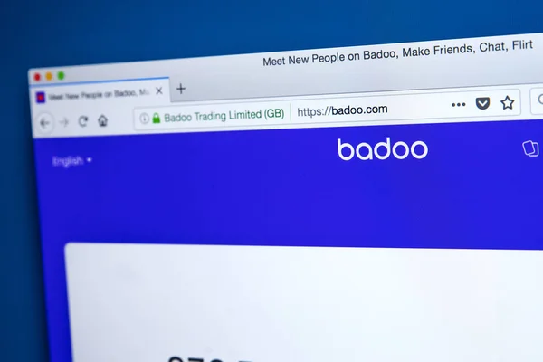 Badoo 社会的なネットワー キングのウェブサイト — ストック写真
