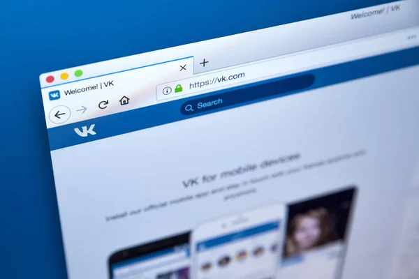 Vkontakte sosyal ağ web sitesi — Stok fotoğraf