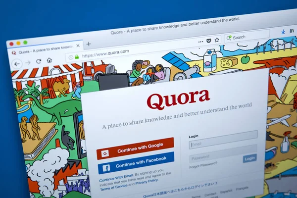 Quora Frage und Antwort Webseite — Stockfoto