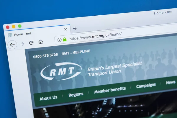 RMT Union Website — Stock Photo, Image