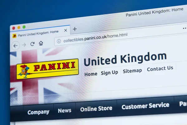 Webové stránky společnosti Panini — Stock fotografie