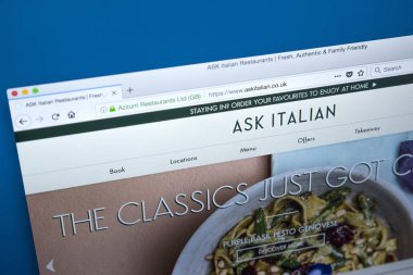 İtalyan restoran Web sitesini sorma