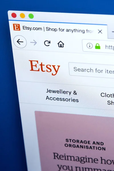 O site Etsy — Fotografia de Stock