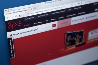 Virgin Media Web sitesi