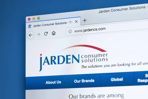 De Website van de vennootschap van Jarden — Stockfoto