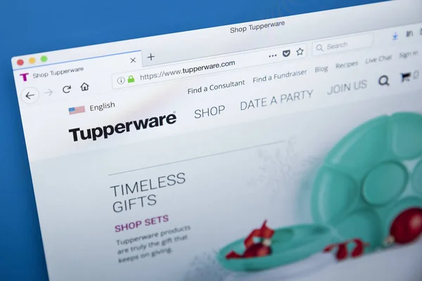 Site da Tupperware Company — Fotografia de Stock