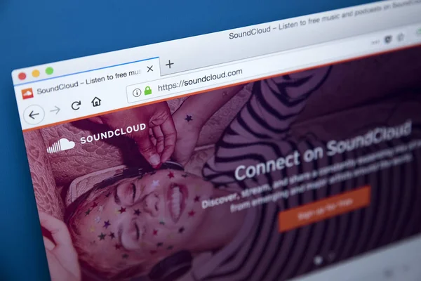 SoundCloud Website — Stockfoto