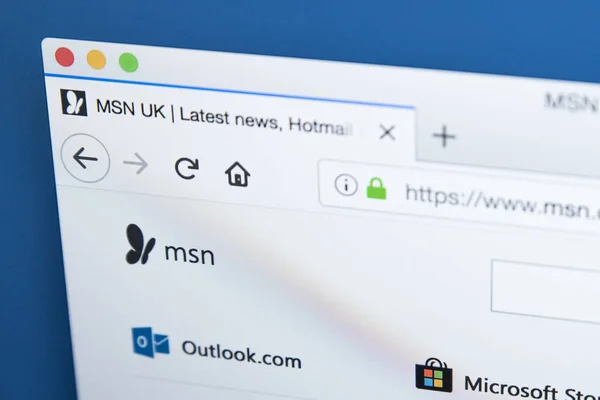 Msn-Webseite — Stockfoto