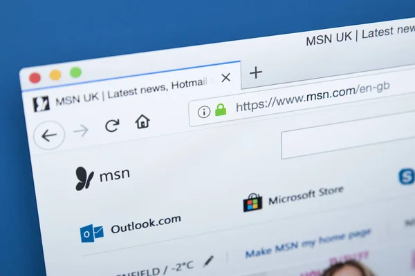 Sitio web MSN — Foto de Stock