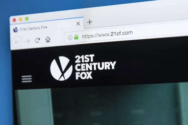 21st Century Fox Website — Stock Photo, Image