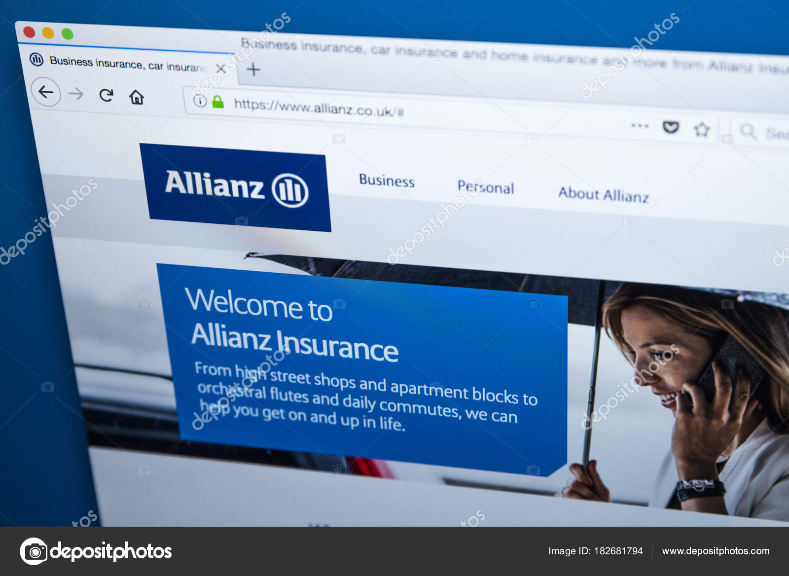 Allianz Insurance Website – Stock Editorial Photo © chrisdorney #182681794
