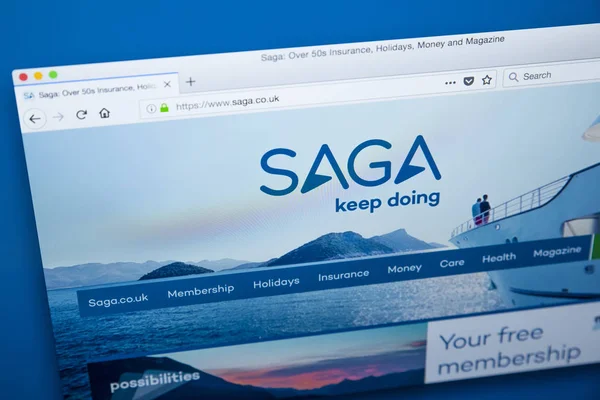 Webseite zur Saga — Stockfoto