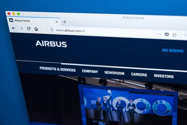 Sitio web de Airbus — Foto de Stock