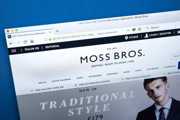 Moss Bros Sitio web — Foto de Stock