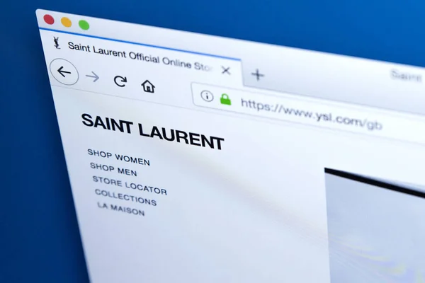 Yves Saint Laurent Sitio web — Foto de Stock