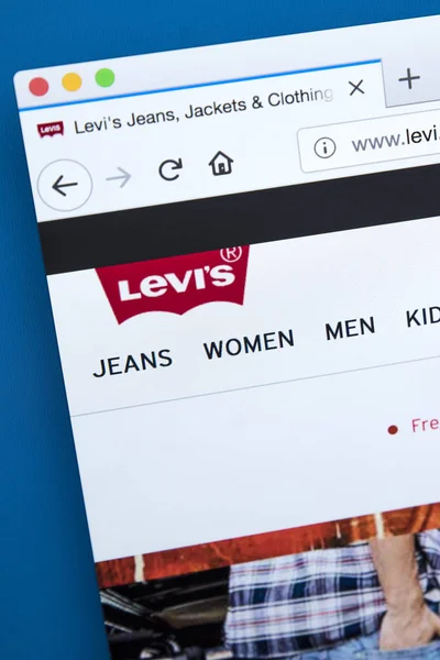 Site da Levis Company — Fotografia de Stock