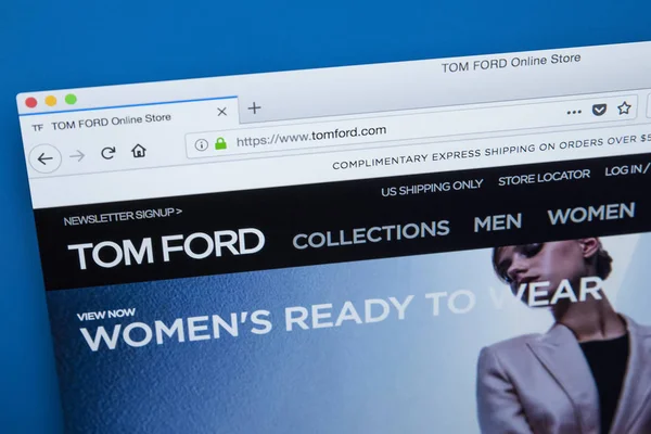 Tom Ford Webseite — Stockfoto
