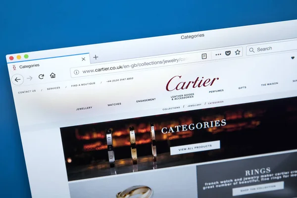 Sitio web de Cartier — Foto de Stock