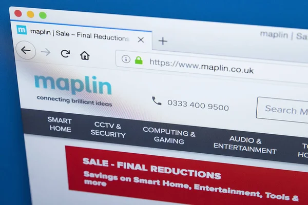 Maplin Electronics Website — Stock Photo, Image