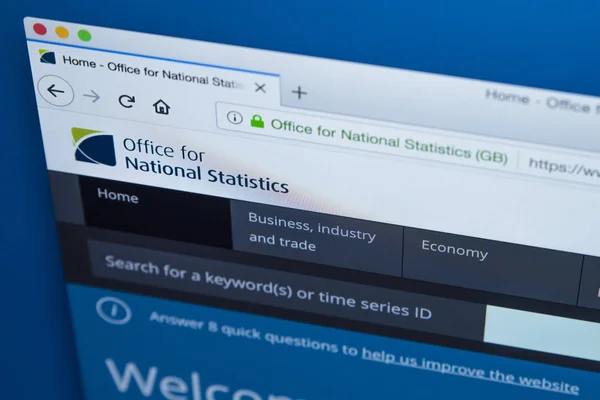 Office for National Statistics Website — Stock Photo, Image