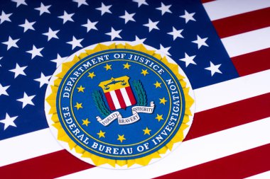 FBI Logo and the USA Flag clipart