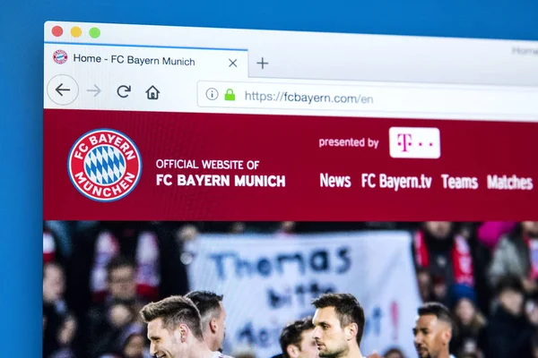Bayern münchen fc website — Stockfoto