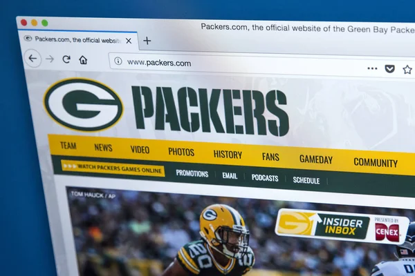 Green Bay Packers Sitio web — Foto de Stock