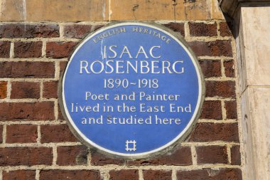 Isaac Rosenberg plak Londra'da