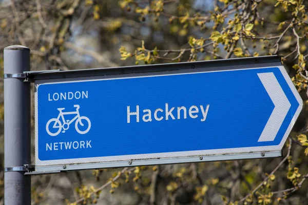 Hackney-Zeichen in London — Stockfoto