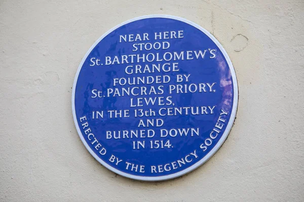 Blue Plaque at Brighton Town Hall — Stock Photo, Image