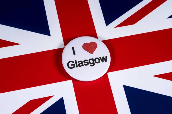 London April 27Th 2018 Love Glasgow Badge Pictured Flag 27Th — Stock Photo, Image