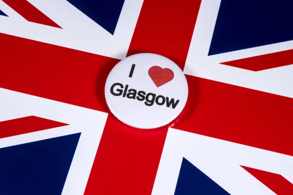 London April 27Th 2018 Love Glasgow Badge Pictured Flag 27Th — Stock Photo, Image