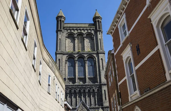 Tittar Upp Tornet Botolphs Kyrkan Marknadsstaden Colchester Essex — Stockfoto