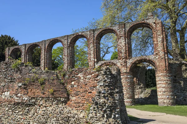 Una Vista Botolphs Priory Histórica Ciudad Mercado Colchester Essex Reino — Foto de Stock