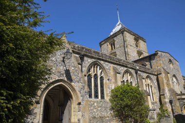 Güzel Aziz Nikolaos Kilisesi Pazar kasaba Arundel içinde West Sussex, İngiltere'de yapılan bir görünümünü.