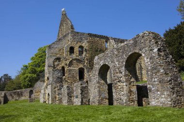 Savaş Abbey, East Sussex savaşta şehir içinde bulunan yurt kalıntıları bir görünümünü.