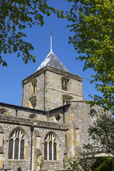 Una Vista Hermosa Iglesia San Nicolás Ciudad Mercado Arundel West —  Fotos de Stock