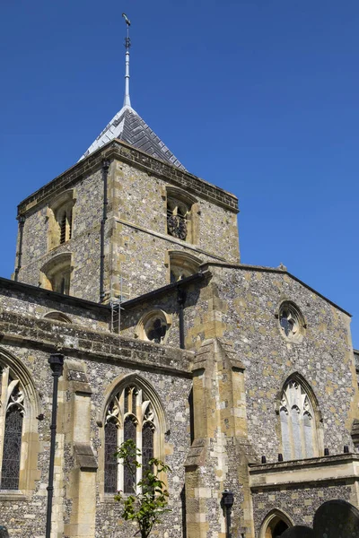 英国西苏塞克斯市阿伦德尔 米尔斯的美丽圣尼古拉斯教堂的美景 — 图库照片
