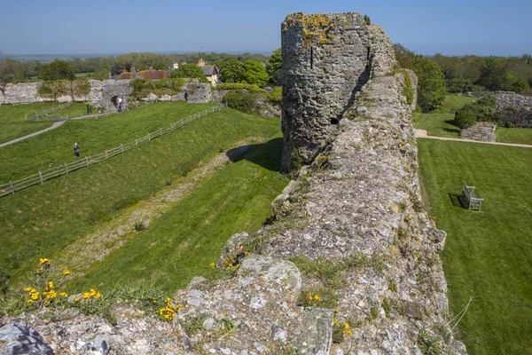 Beautiful Ruin Historic Pevensey Castle East Sussex Medieval Castle Former — Stock Photo, Image