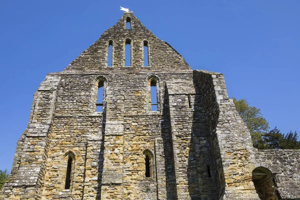 Une Partie Des Ruines Abbaye Historique Battle Dans Ville Battle — Photo